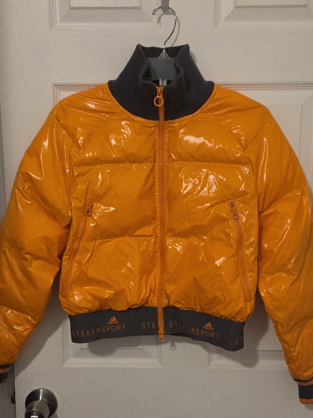 adidas StellaSport Gray & Orange Jacket